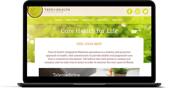 Tree of Health Laptop Device Mock